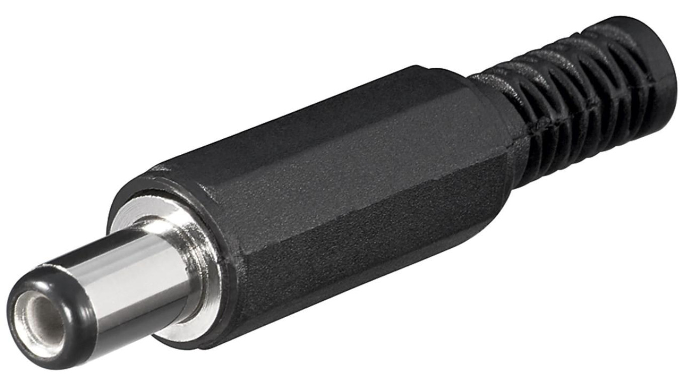 Wtyk DC z zabezpieczeniem przed zginaniem