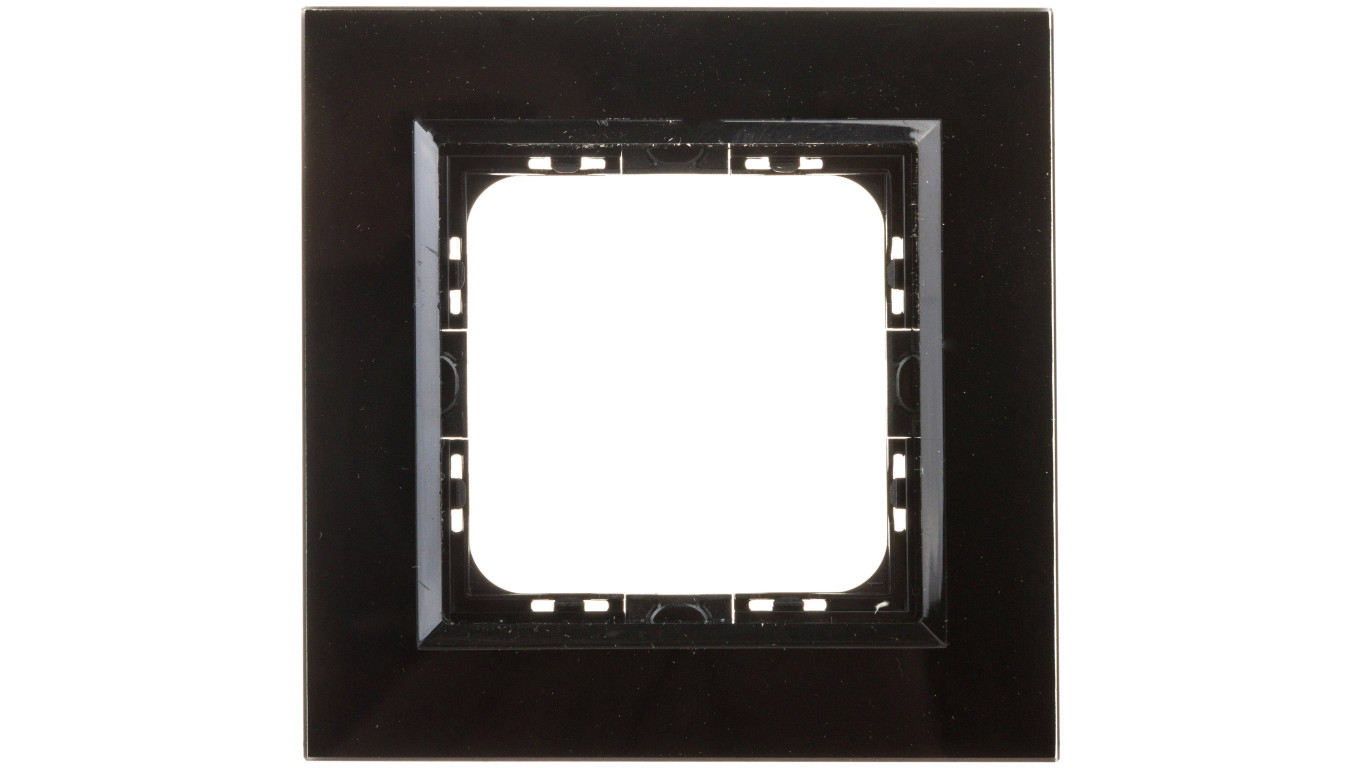 SONATA Ramka pojedyncza czarne szkło / czarna R-1RGC/32/25