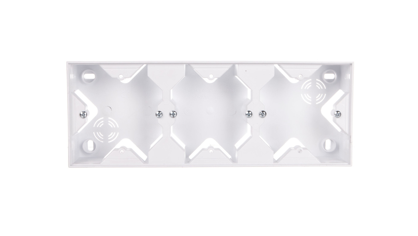 SONATA Puszka natynkowa potrójna biały PNP-3R/00