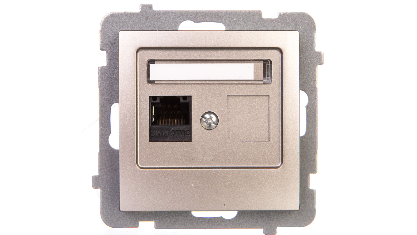 AS Gniazdo komputerowe pojedyncze RJ45 kat.5e MMC satyna light GPK-1G/K/m/45