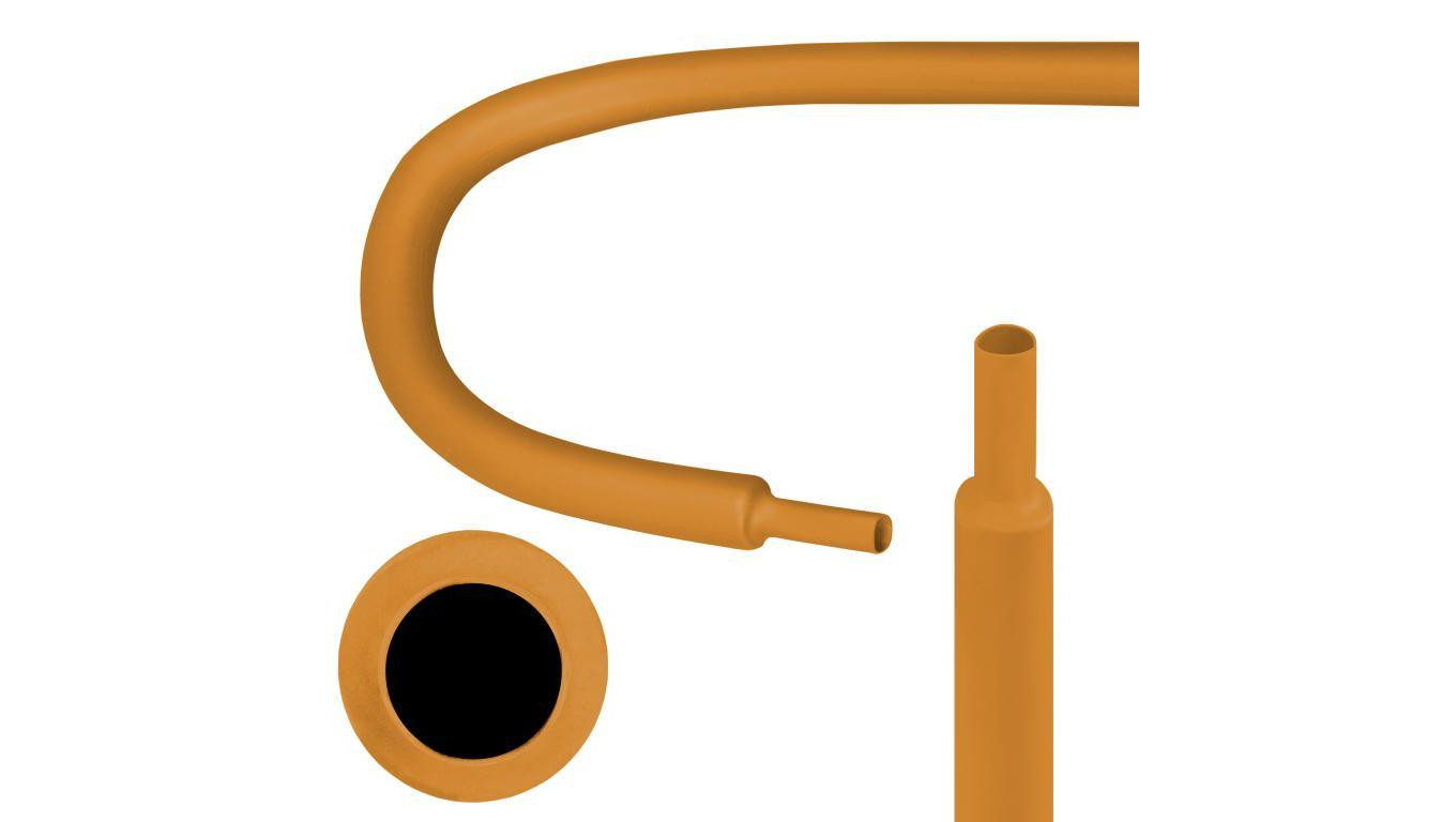 Rurka termokurczliwa RTS 9,5/4,8mm brązowa 1m