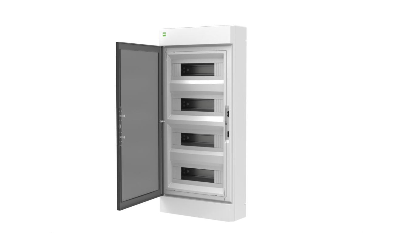 Rozdzielnica ELEGANT 4x12 PE+N natynkowa biały/dymny 2465-01