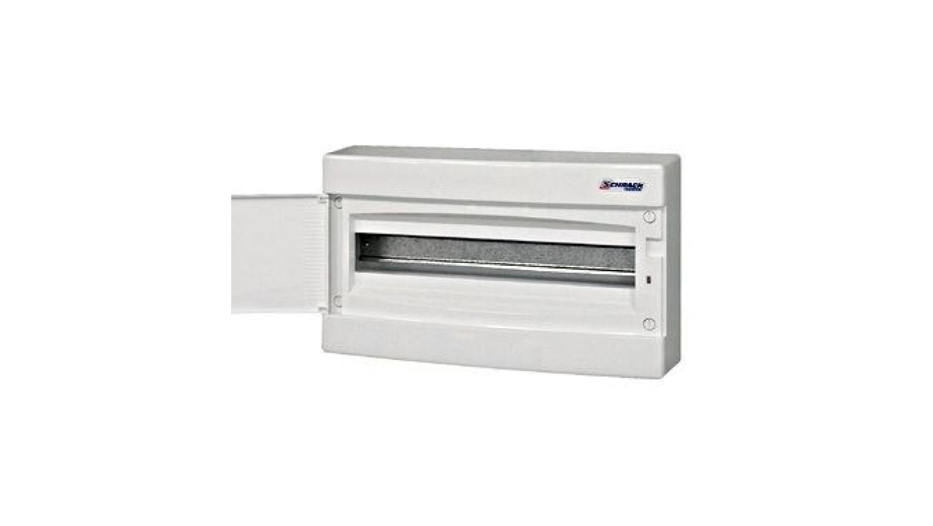 Obudowa natynkowa z tworzywa 1x18 IP40 drzwi białe, N+PE