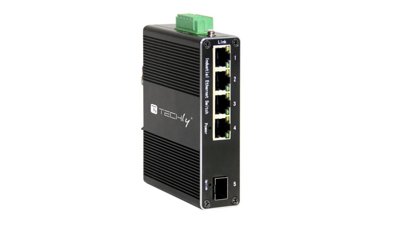 Media konwerter switch Ethernet 1000Base RJ45 na slot SFP, DIN, IP40