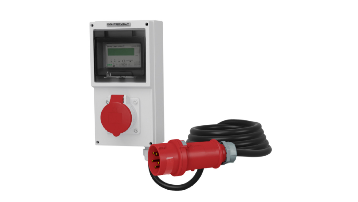 Mobilny licznik energii elektrycznej MID gniazdo 16A przewód 5x2,5mm2 Doktorvolt 4326