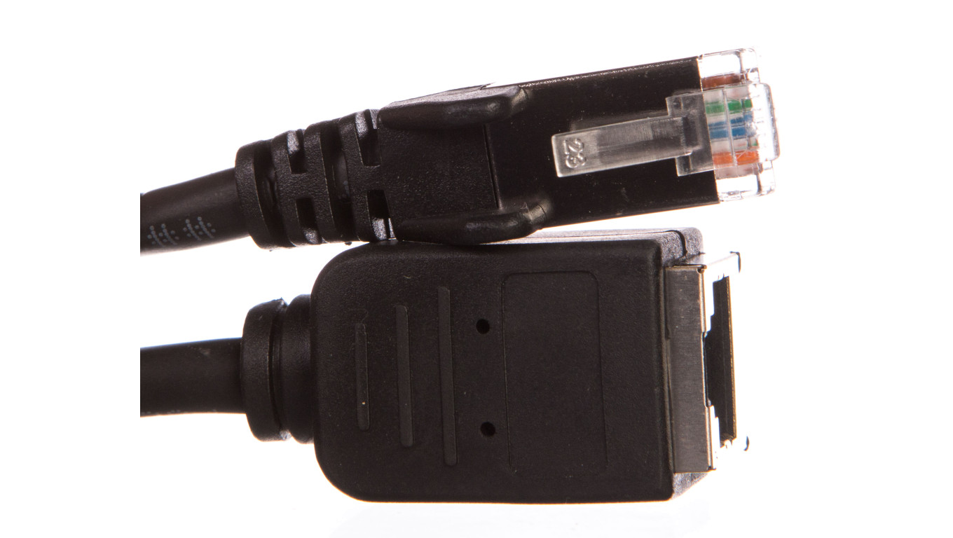 Przedłużacz kabla krosowego F/UTP kat.5e czarny 1m 91886