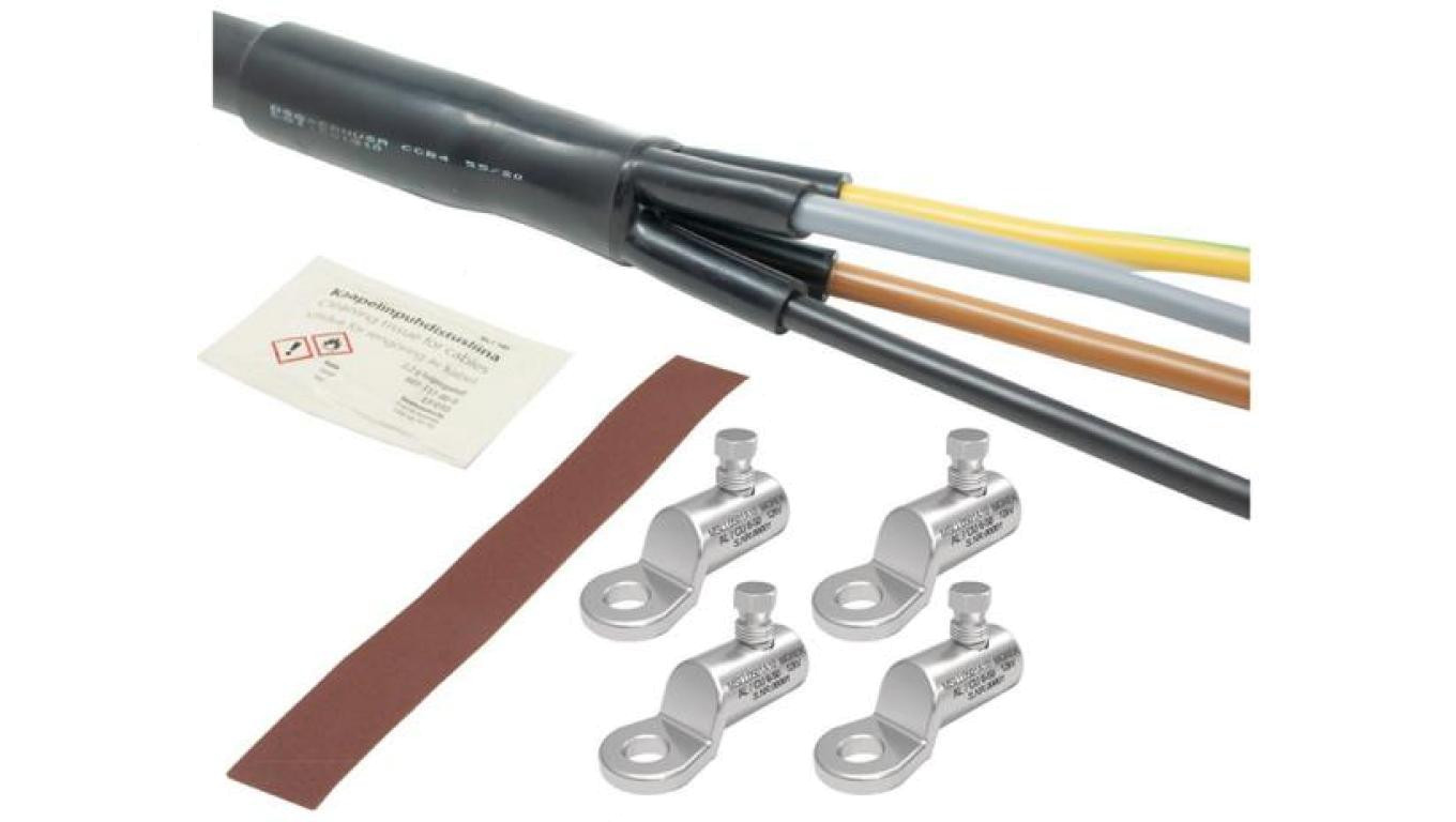 Mufa kablowa termokurczliwa z końcówkami kablowymi ze śrubą zrywalną MSLS240 Al/Cu 4x120-240mm² 1kV 2xśruba Al MSLS2402A12