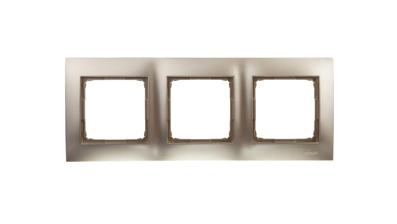 Simon 54 Premium Ramka potrójna złoty mat DR3/44