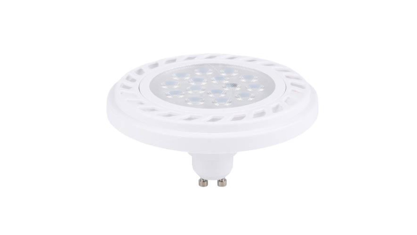 Żarówka ES111 gu10 15 led 8,9W W/WW 30s ciepła biała AR111 biała obudowa