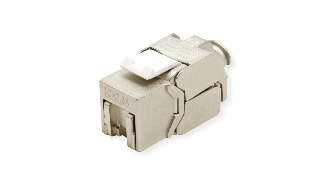 VALUE Cat.6A (Class EA) Keystone, RJ-45, ekranowany, srebrny, beznarzędziowy