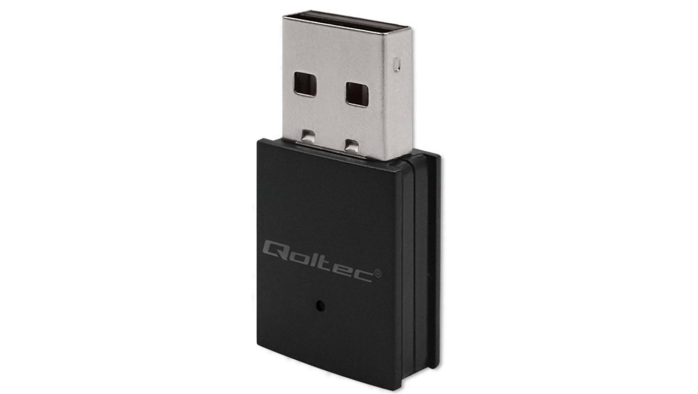 Qoltec Bezprzewodowy Ultra szybki mini adapter WiFi Standard AC BT 4.0 USB 2.0 600Mbps