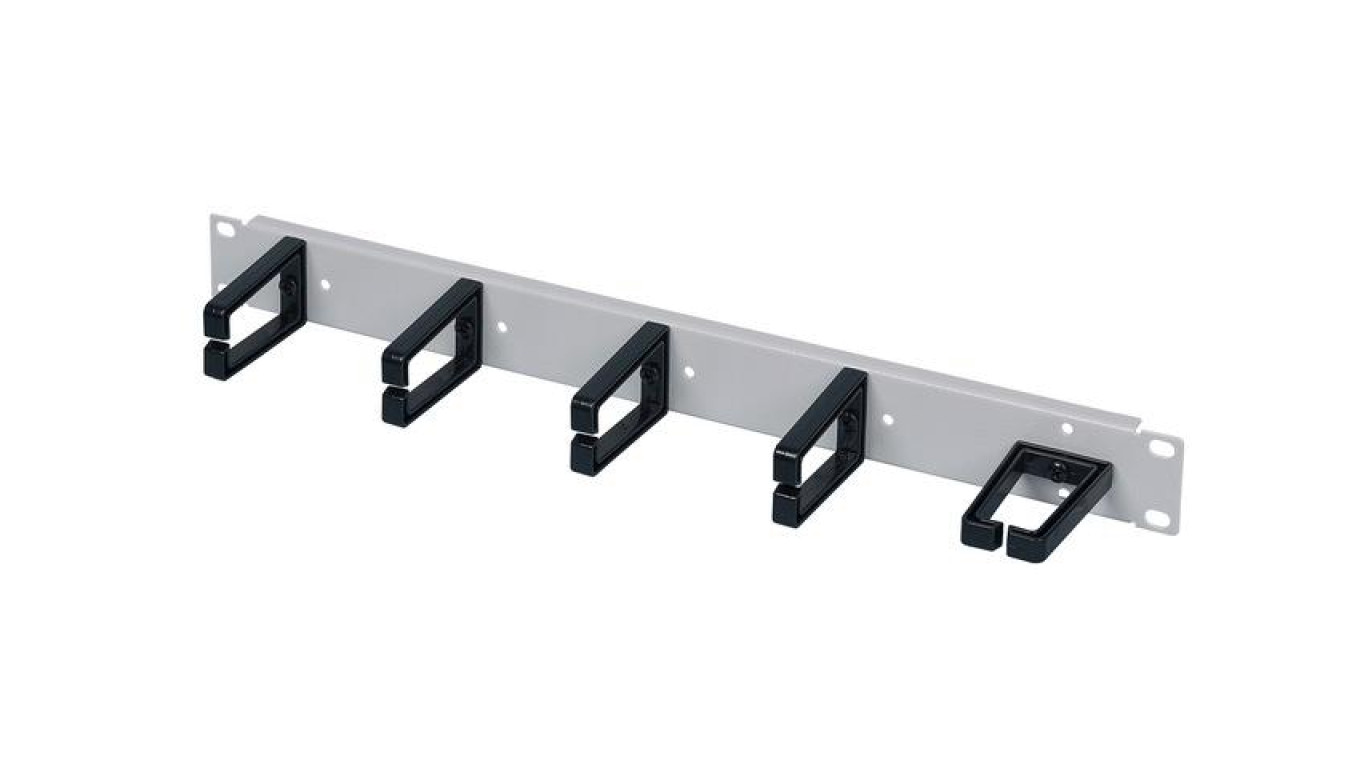 ORGANIZATOR KABLI PRZEWODÓW SZAFY RACK 19 1U SZARY 5 UCHWYTÓW (5/19/1/OK-1U/7035/03)