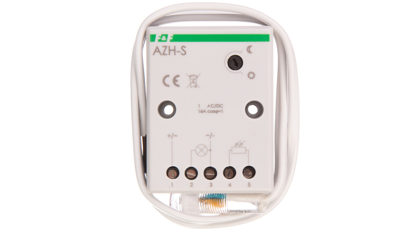 Automat zmierzchowy z zewnętrzną sondą hermetyczną 2-1000lx 12V 16A AZH-S-12V