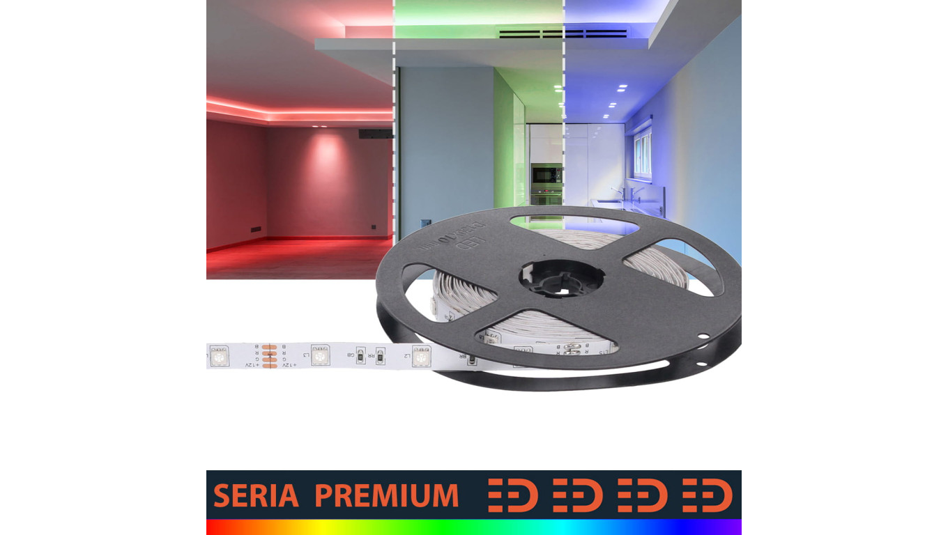 Taśma Premium 12V 60led RGB SMD5050 (5)