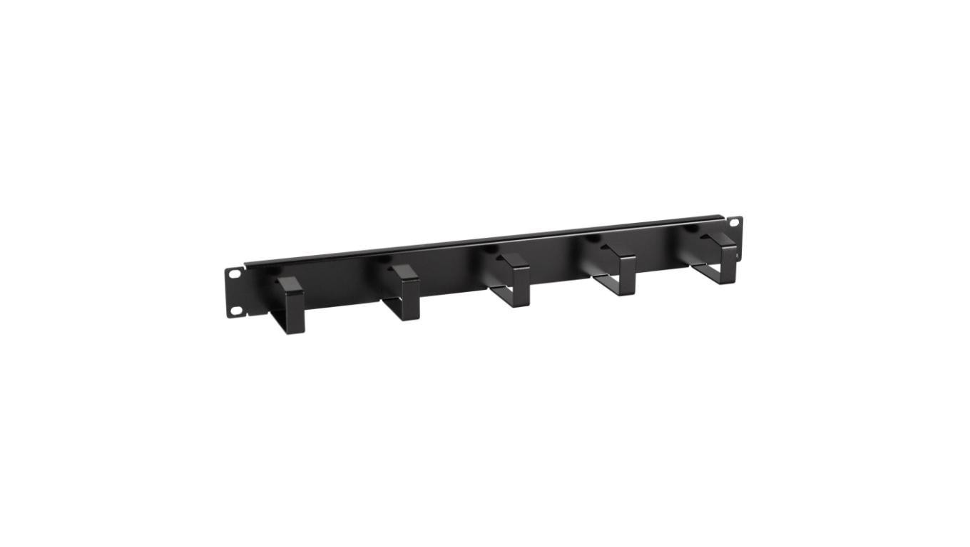 organizer kabli do szaf Rack 19 1U 5 uchwytów, metal czarny