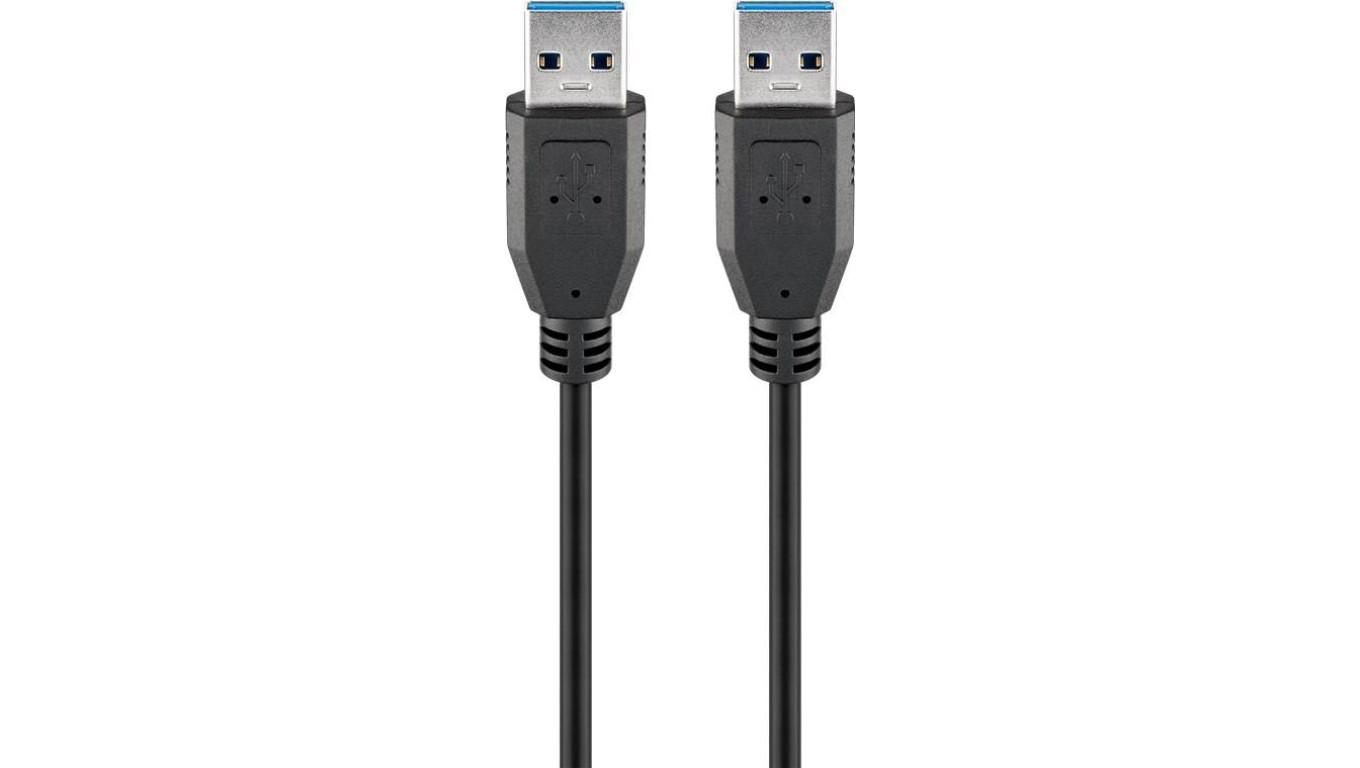 Kabel USB 3.0 Superspeed, Czarny - Długość kabla 1 m