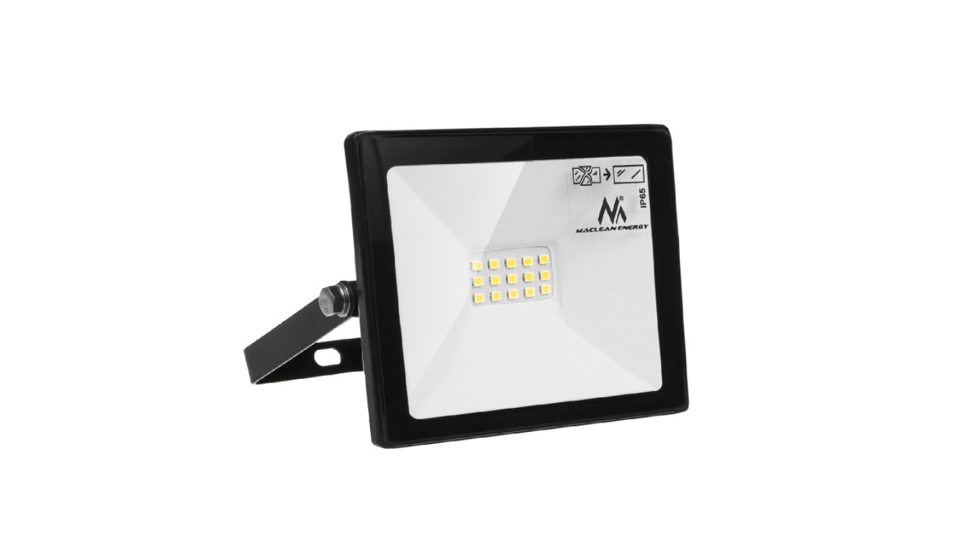Naświetlacz LED slim 10W, 800lm Warm White (3000K) Maclean Energy MCE510 WW, IP65, PREMIUM