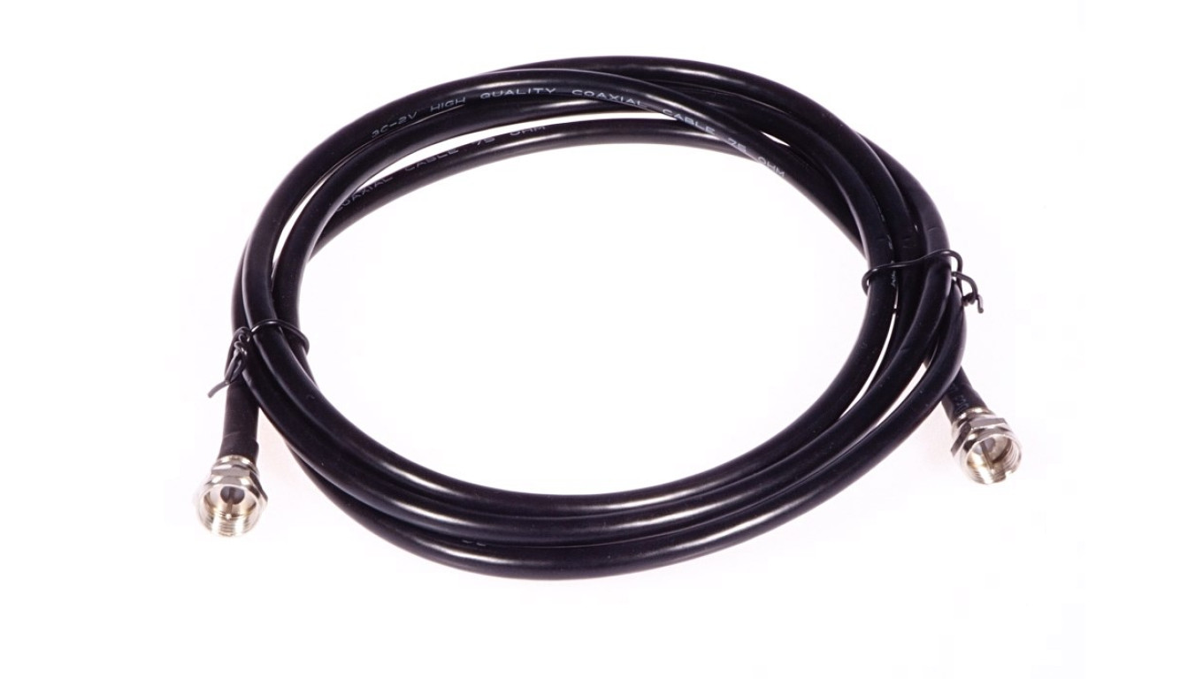 Przewód antenowy satelitarny F 1,8m czarny LIBOX LB0070