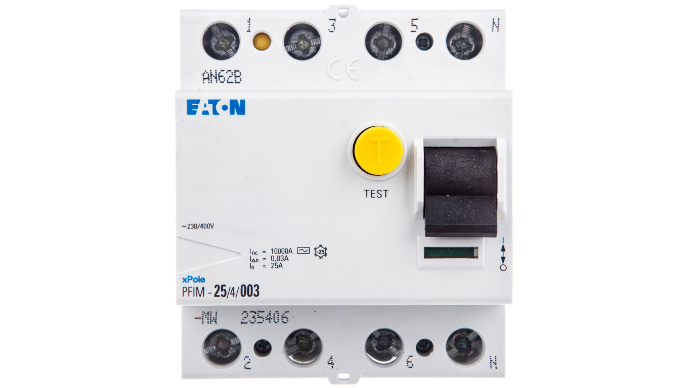 Wyłącznik różnicowoprądowy 4P 25A 0,03A typ AC PFIM-25/4/003-MW 235406