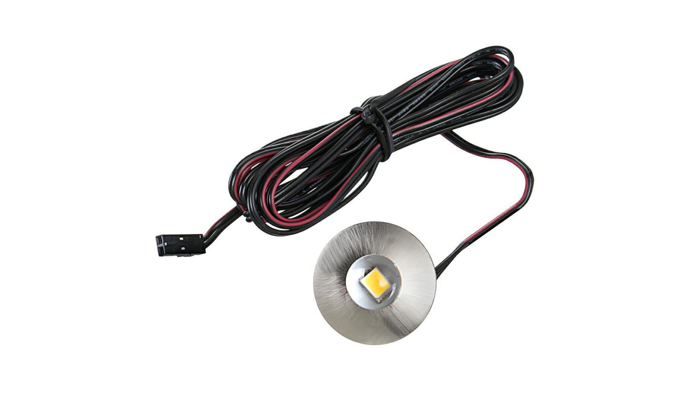 LedPoint Oprawa meblowa led okrągla 0,7W zimna biała wpuszczana podszafkowa