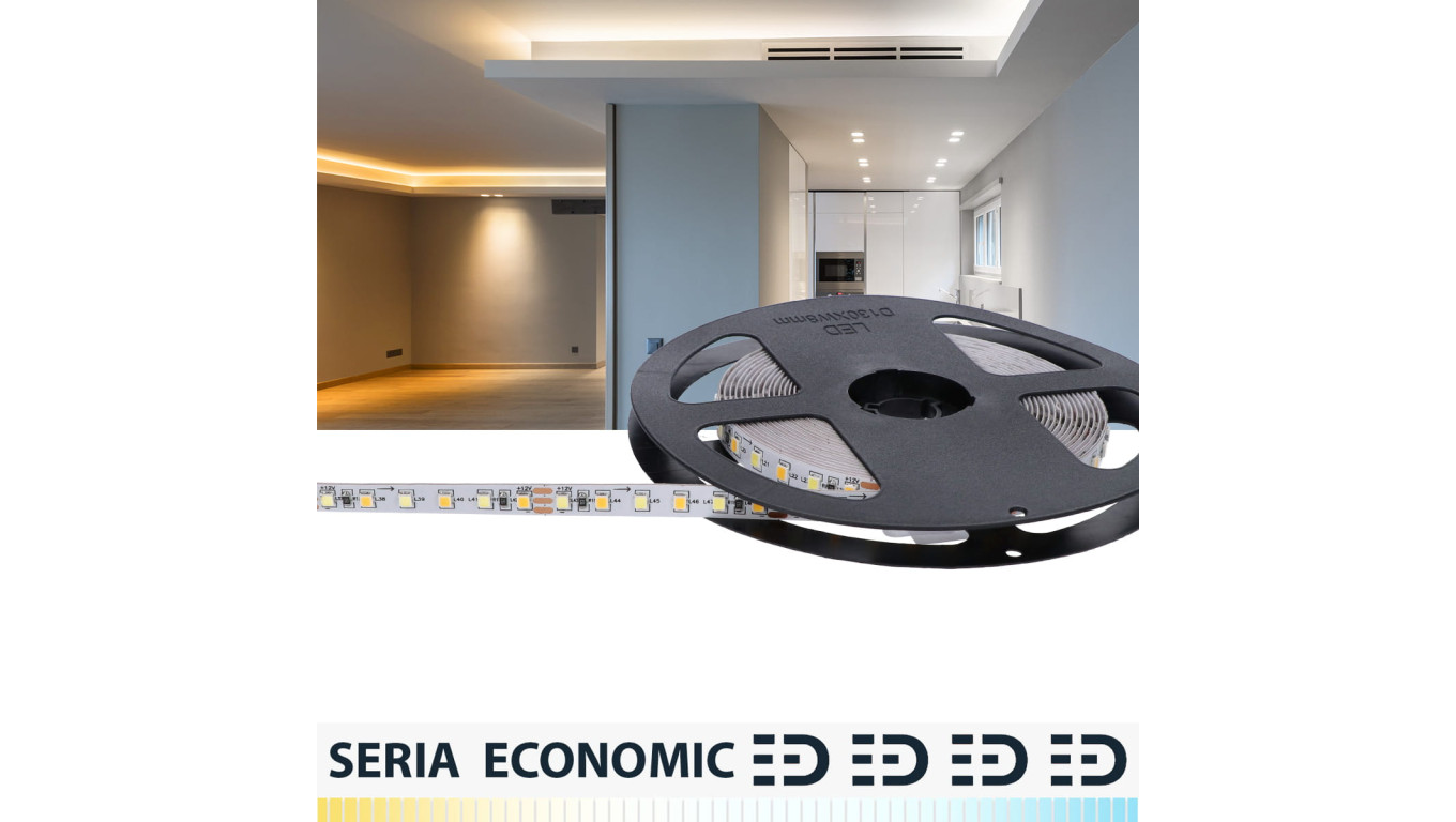 Taśma 12V 5m 600 led 48W CCT SMD2835 Tunable White