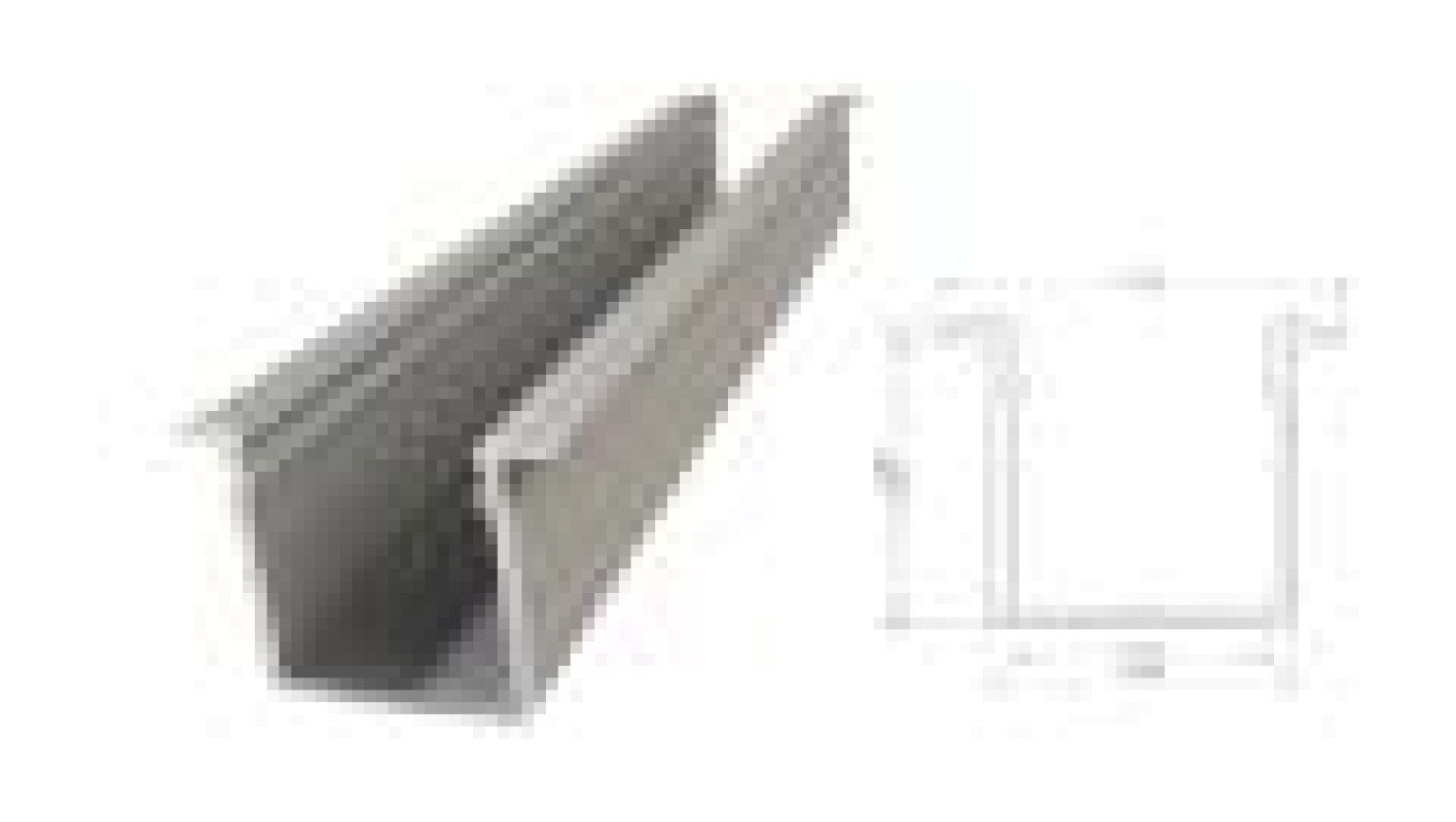 Wpuszczany profil ALU anoda srebrny 15x16mm 1000mm GROOVE anoda silver