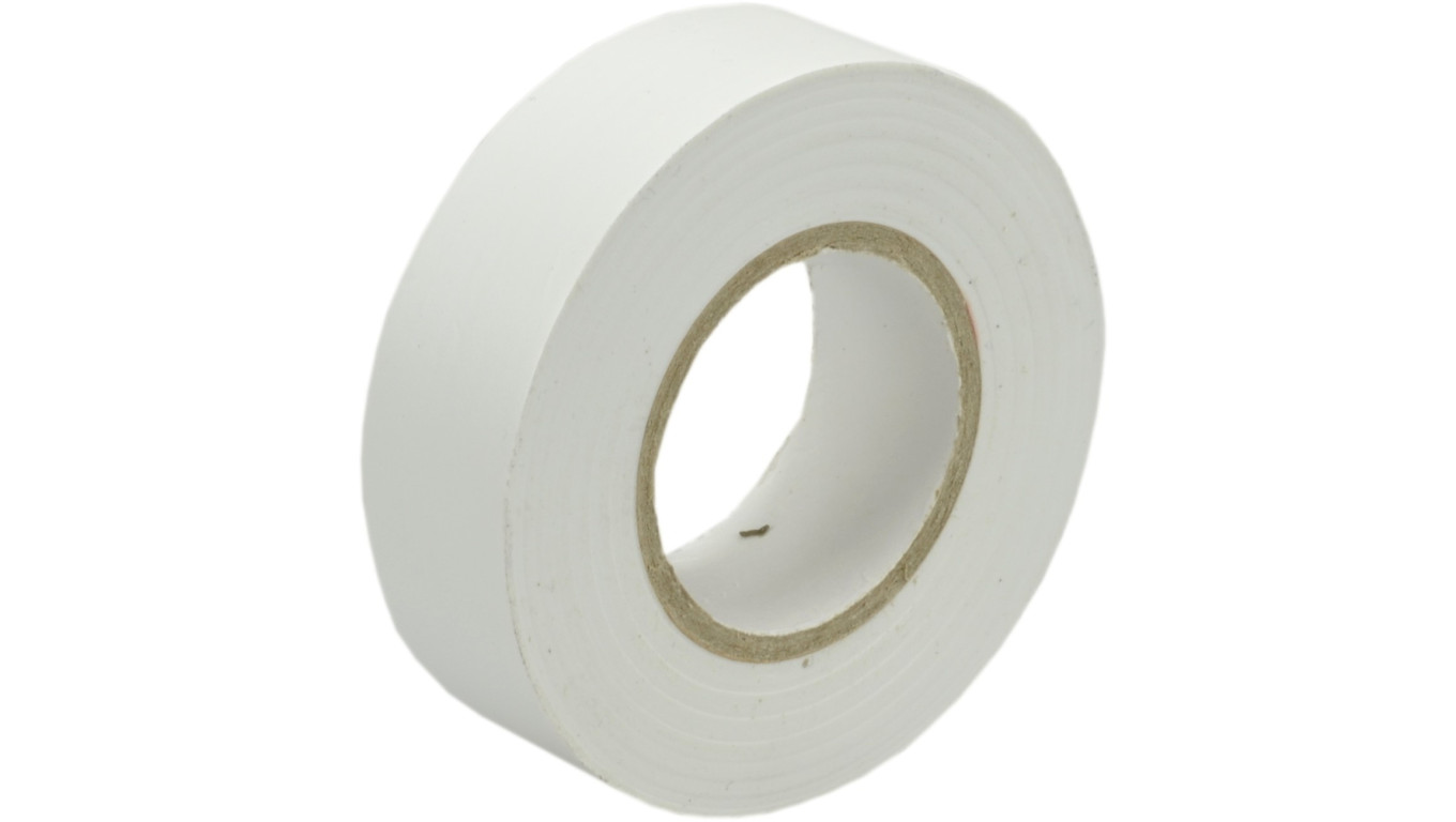 Taśma izolacyjna 19mm/20m biała PCV