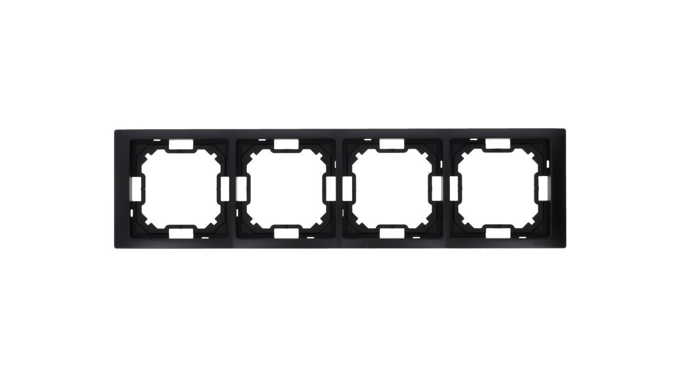 Simon Basic Ramka 4-krotna Neos IP20 czarny mat BMRC4/49