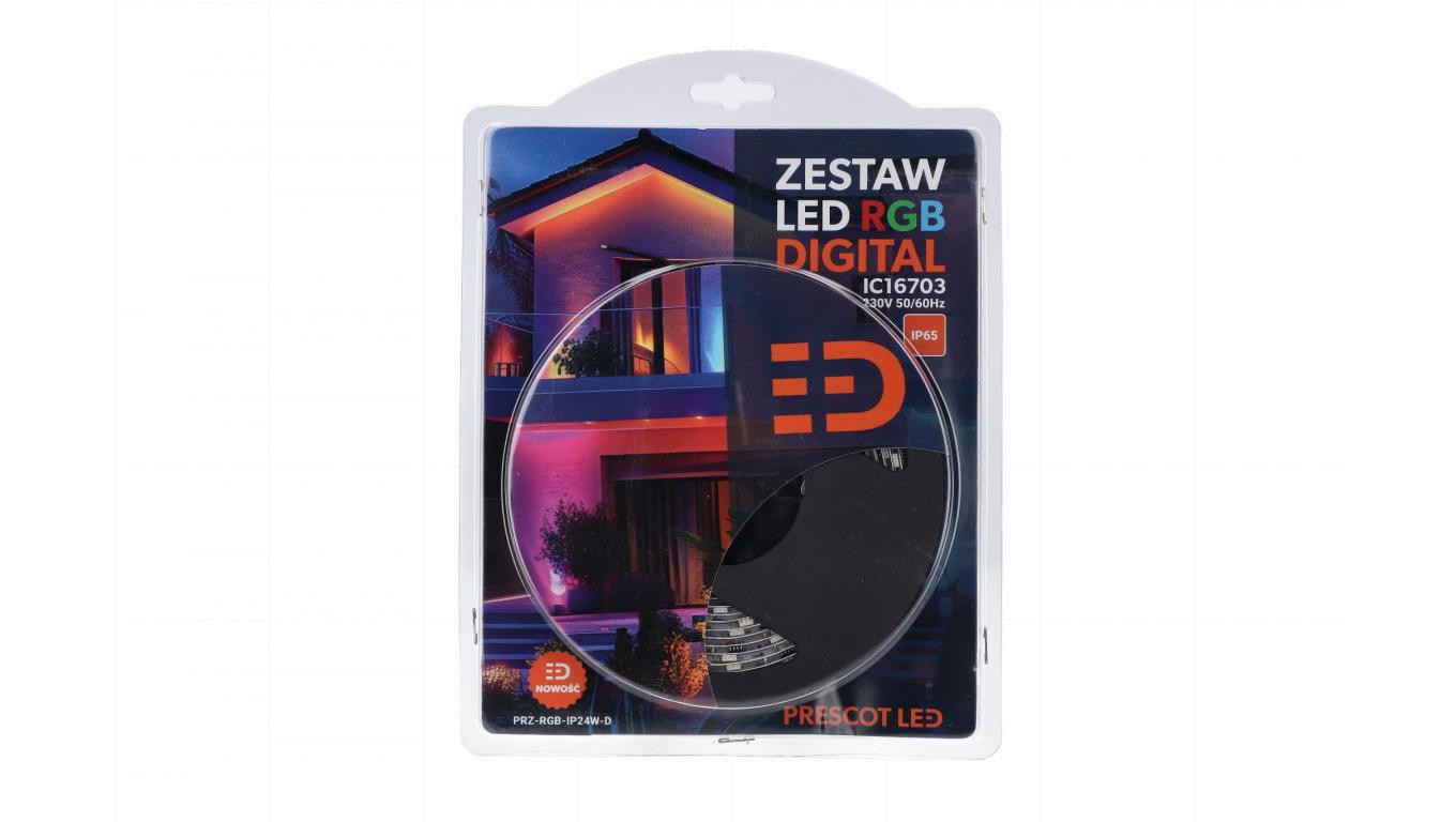 Zestaw led Digital RGB 24W 150led IP65 blister