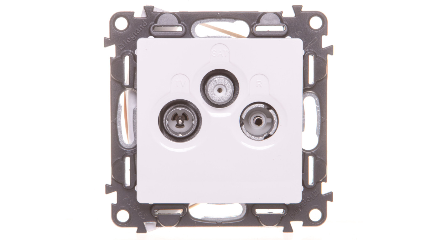 VALENA LIFE Gniazdo antenowe RTV/SAT przelotowe biały 753165