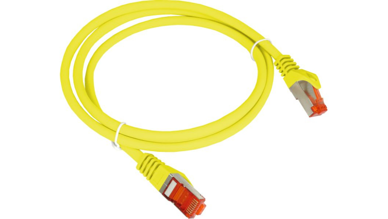 Patch-cord F/UTP kat.6 PVC 0.25m żółty KKS6ZOL0.25