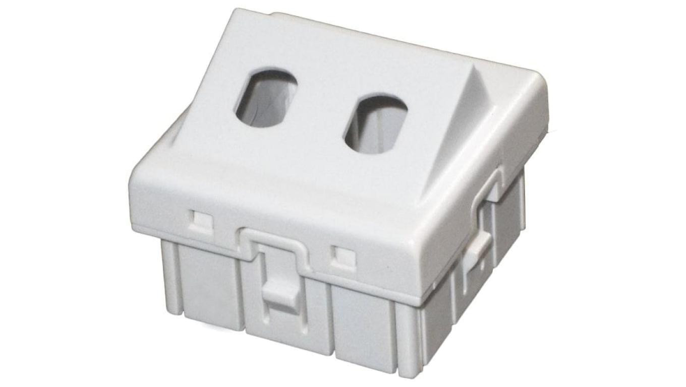 Adapter podwójny 2xST 45x45 kątowy ALANTEC OS017
