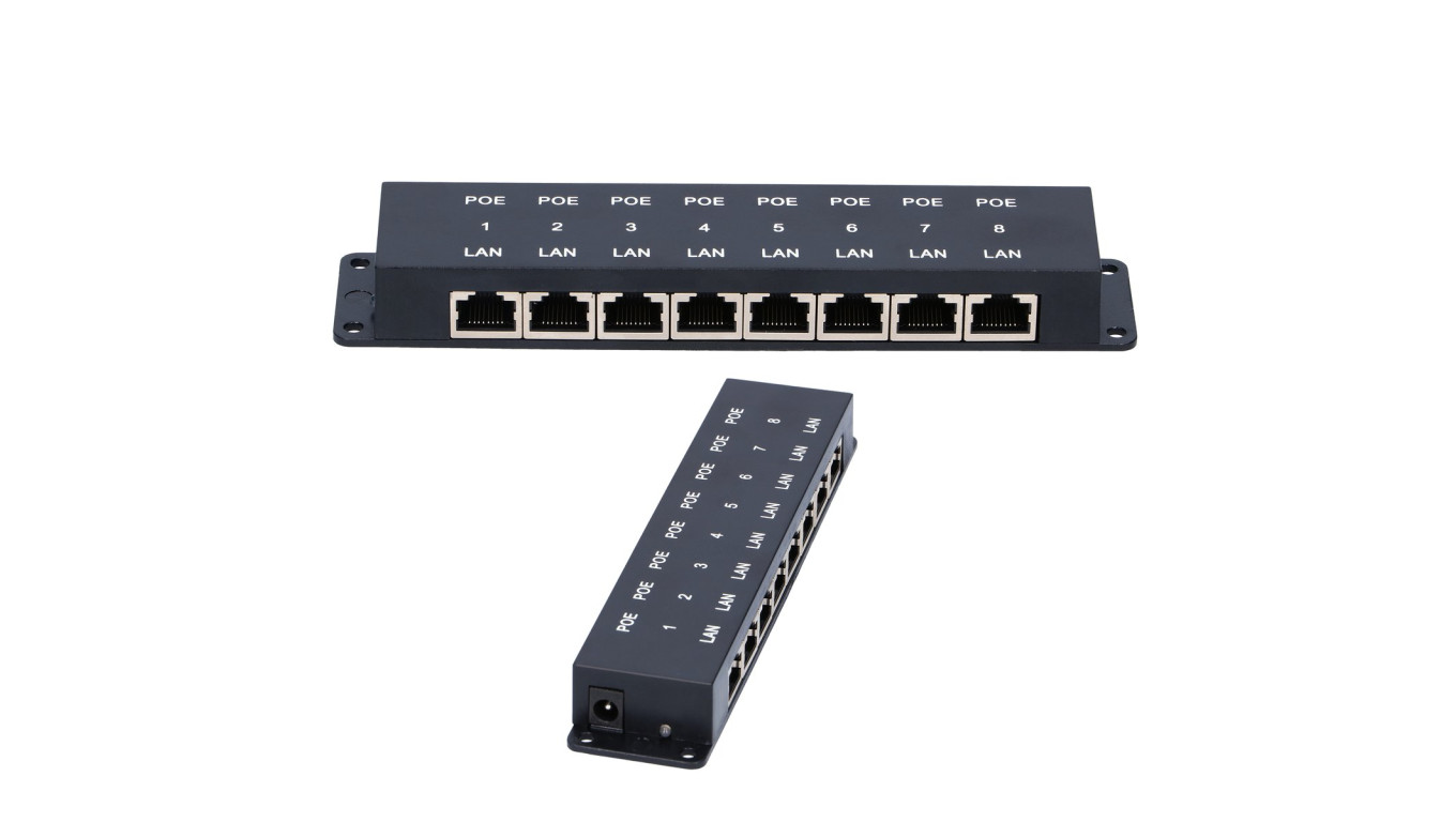 PoE Injector 8x 100Mb/s RJ45 Extralink 8 Portowy