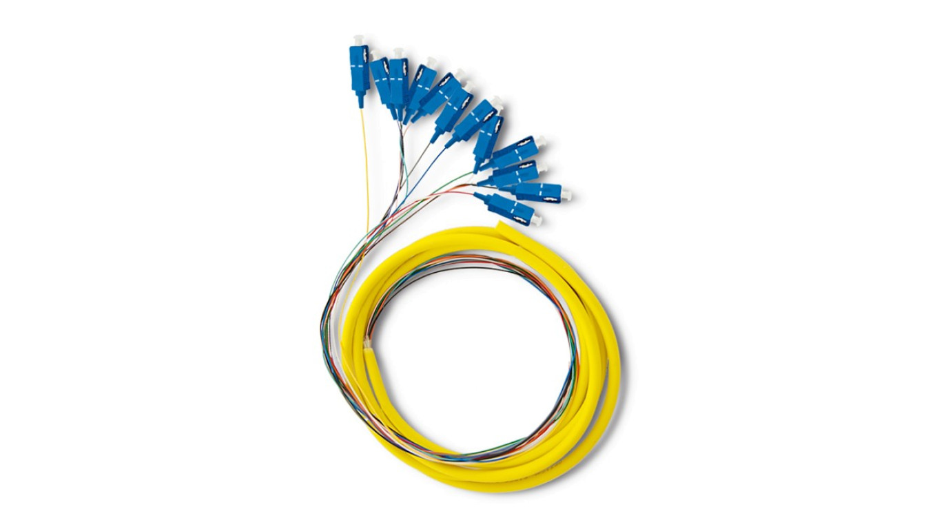 Qoltec 12 x Pigtail światłowodowy SC/UPC Singlemode G657A2 2m