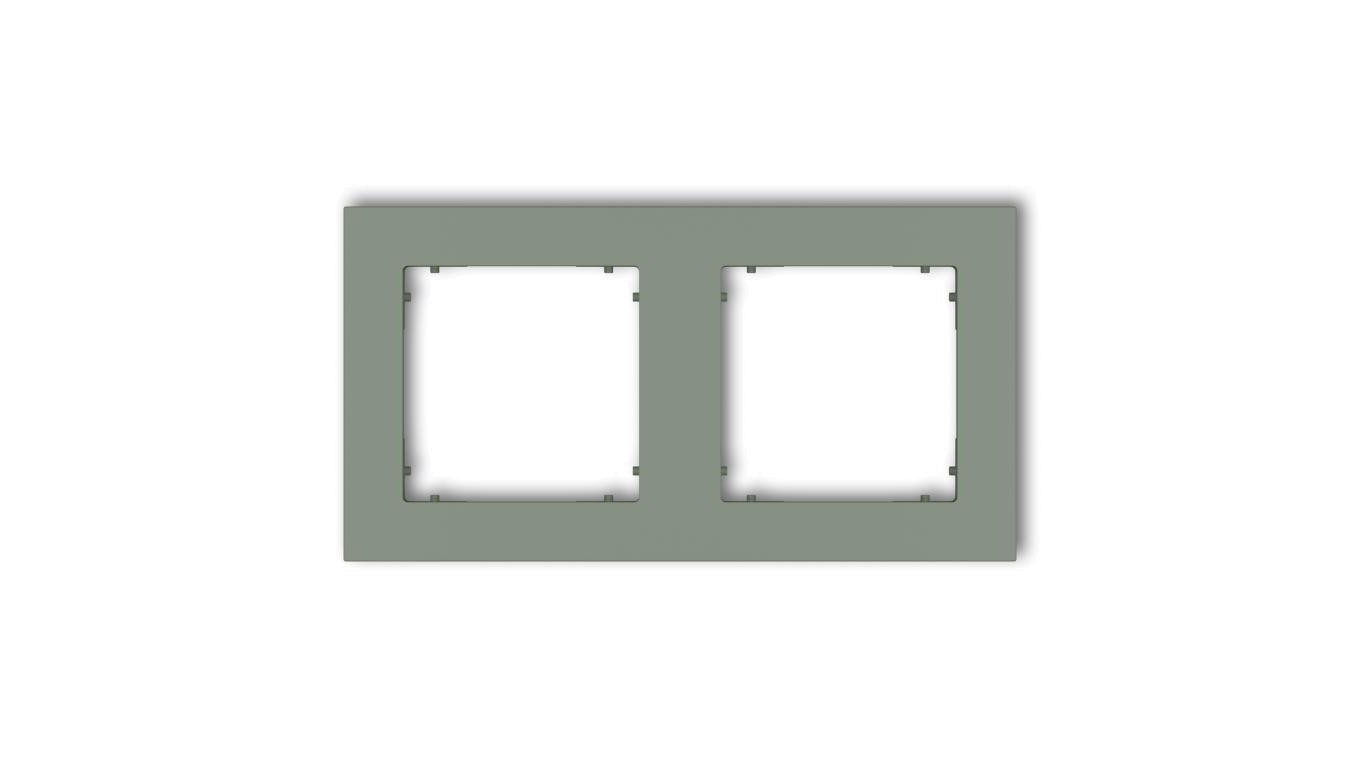 MINI Ramka uniwersalna podwójna kwadratowa z tworzywa szałwiowy 61MR-2