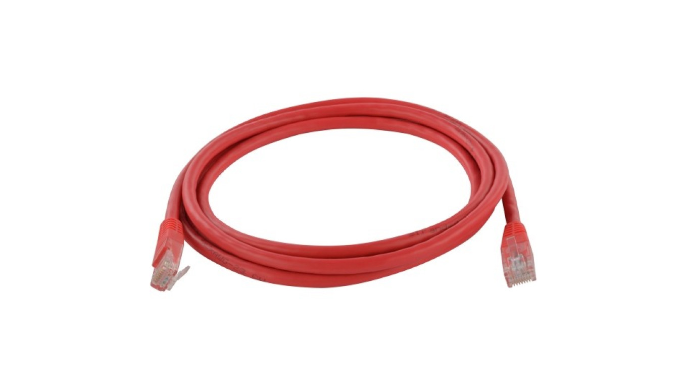 Patchcord UTP kat.6 kabel sieciowy LAN 2x RJ45 linka czerwony 10m