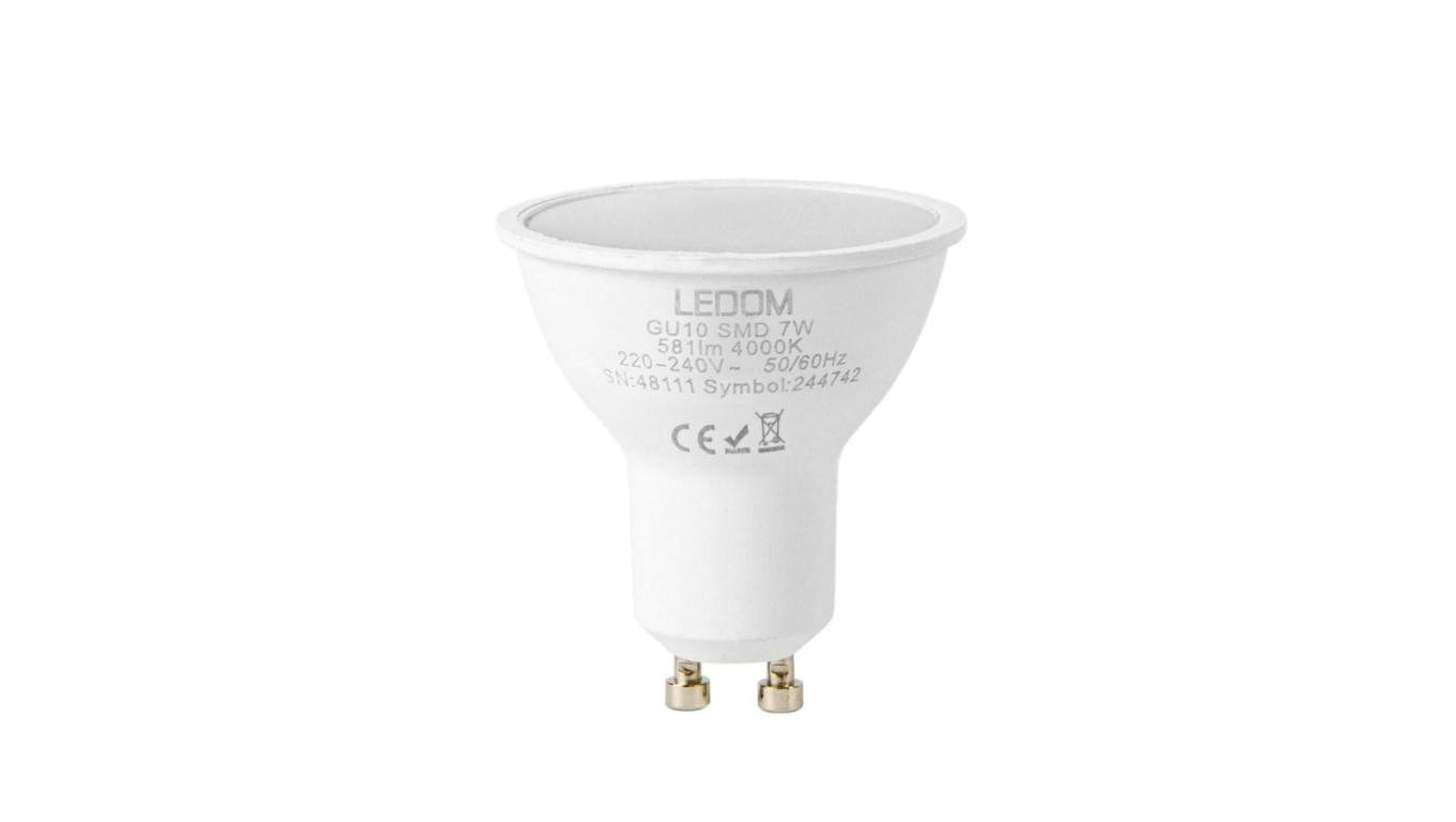 Żarówka LED line GU10 7W 4000K barwa neutralna 600lm barwa neutralna 220-240V 3 lata gwar.