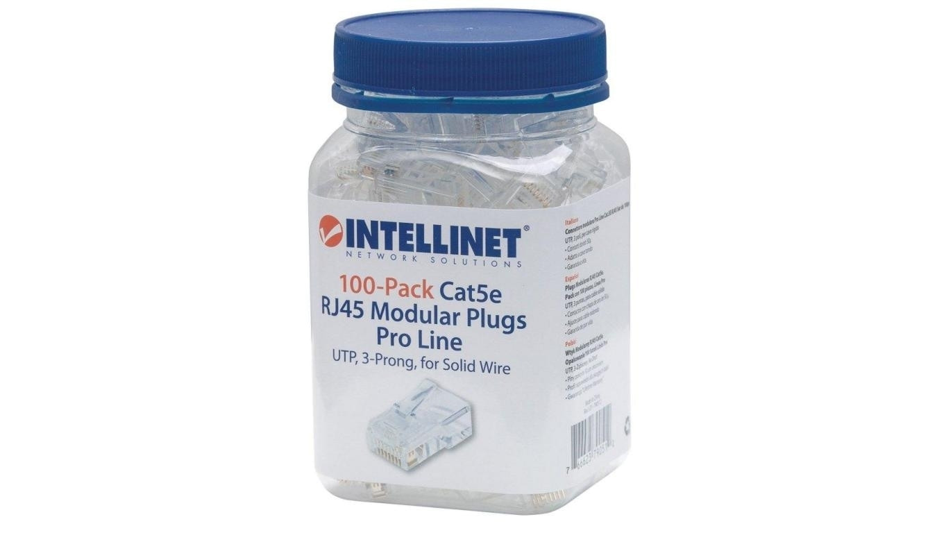 Wtyk RJ45 8P/8C UTP Cat5 Na Drut, Słoik 100Szt 790512