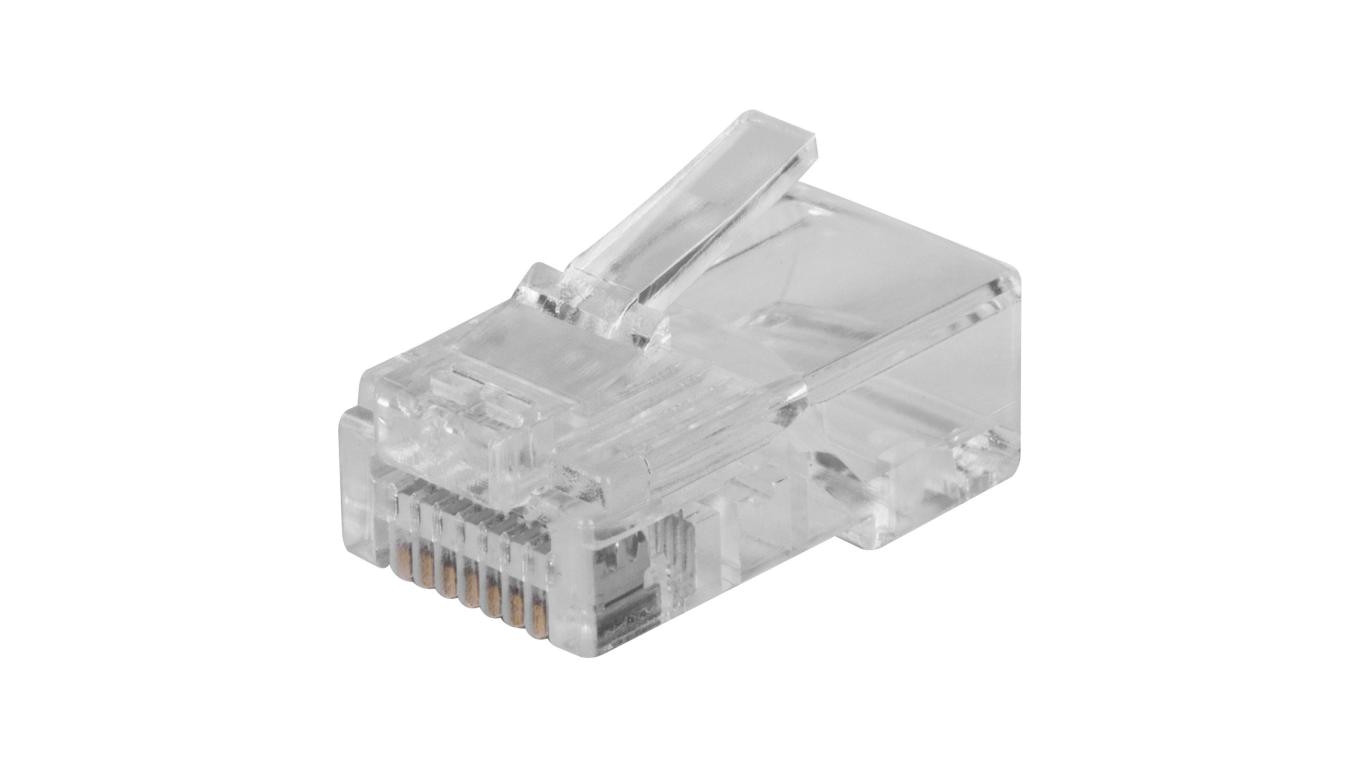 Wtyk modularny RJ45 8P8C kat.6 nieekranowany UTP drut przelotowy NEKU WORECZEK 10szt.