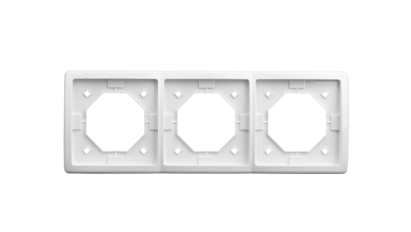 Simon Basic Standard Ramka bryzgoszczelna potrójna IP44 z uszczelką biała BMR3B/11