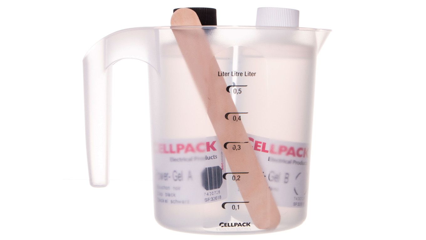 Dwuskładnikowy żel w butelkach, z pojemnikiem i mieszadłem, POWER GEL 400ml, 335120