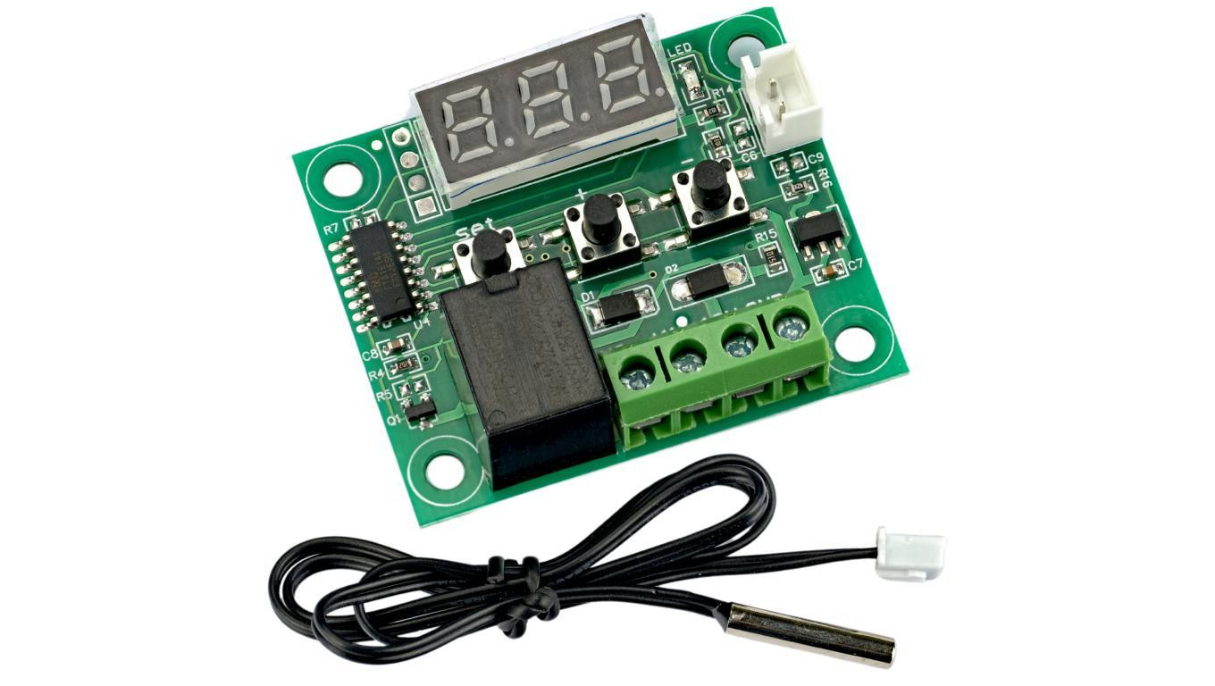 TERMOSTAT ELEKTRONICZNY REGULATOR TEMPERATURY STEROWNIK CYFROWY 12V / 230V