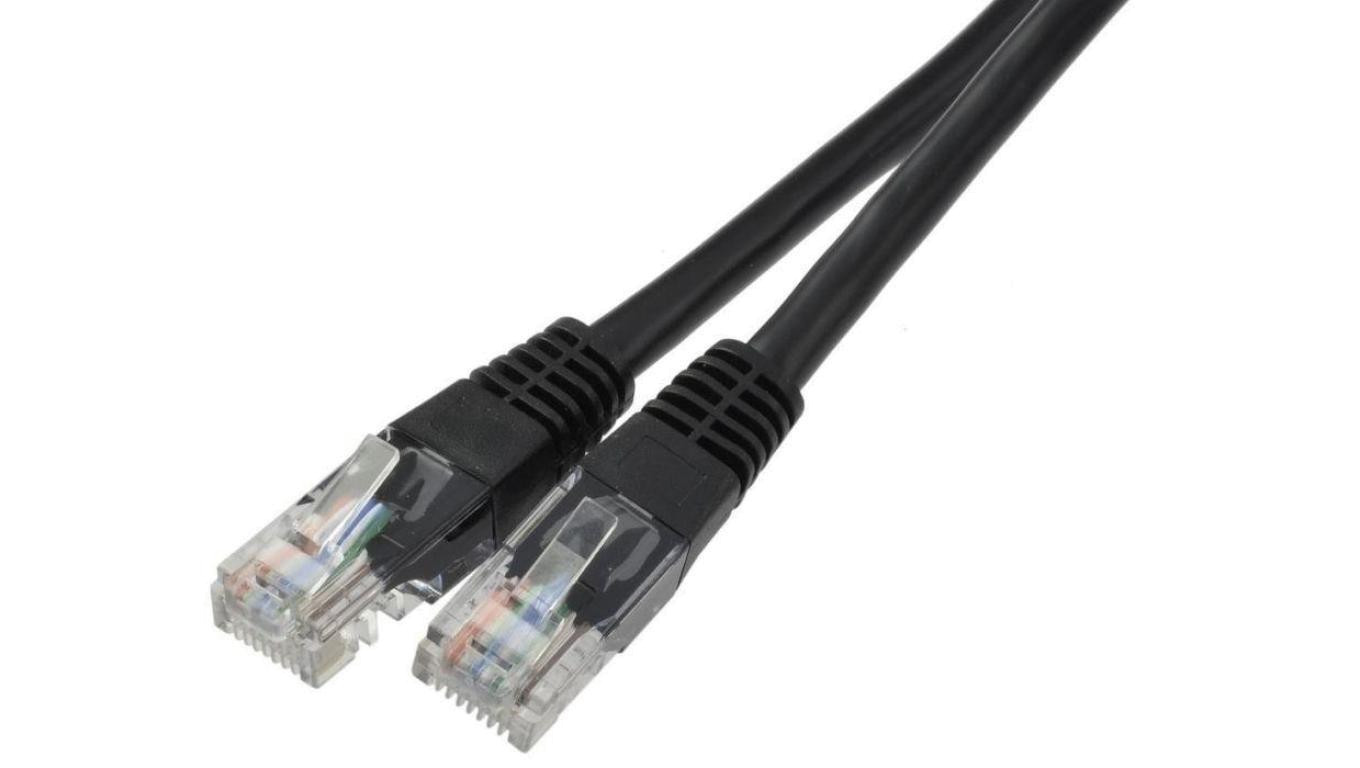 Patchcord UTP kat.6 kabel sieciowy LAN 2x RJ45 linka czarny 3m