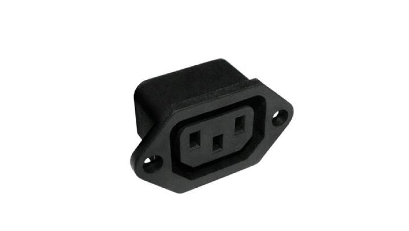 Gniazdo zasilające IEC320 C13 złącze komputerowe (żeńskie) 2P+Z 230V 10A montaż do obudowy