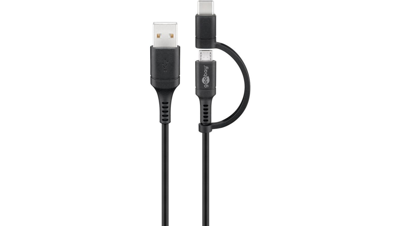 Kabel połączeniowy do ładowania i synchronizacji (z USB A do Micro-USB i USB-C™) - Długość kabla 1 m