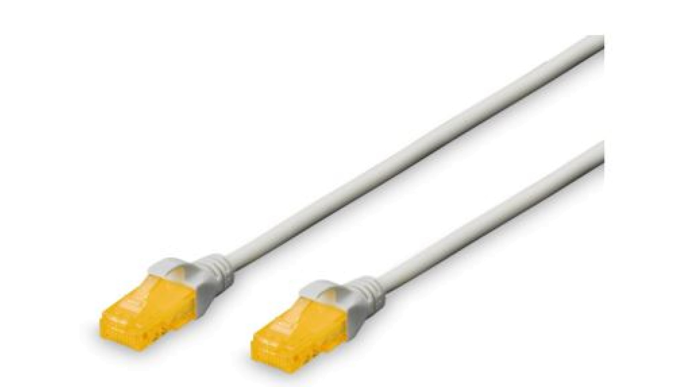 Kabel krosowy (Patch Cord) RJ45/RJ45 U/UTP kat. 6A 5m AWG 26/7 LS0H szary DK-1613-A-050