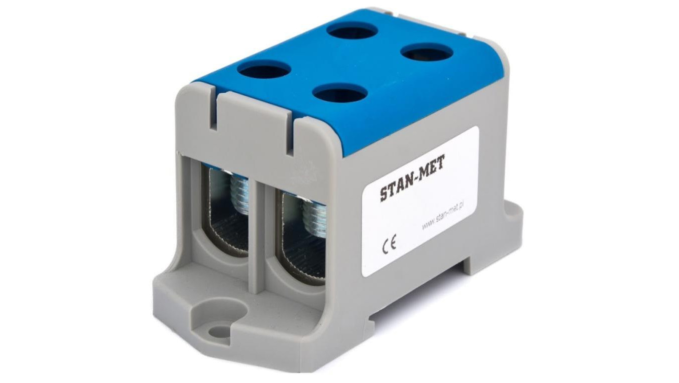 Złączka szynowa gwintowa al/cu 2x150mm2 niebieska WLZ-35P/2x150N