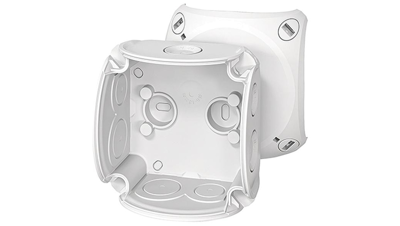 Puszka instalacyjna DK 0100 GZ natynkowa bez zacisków 84x84x55mm hermetyczna IP66 szara HENSEL