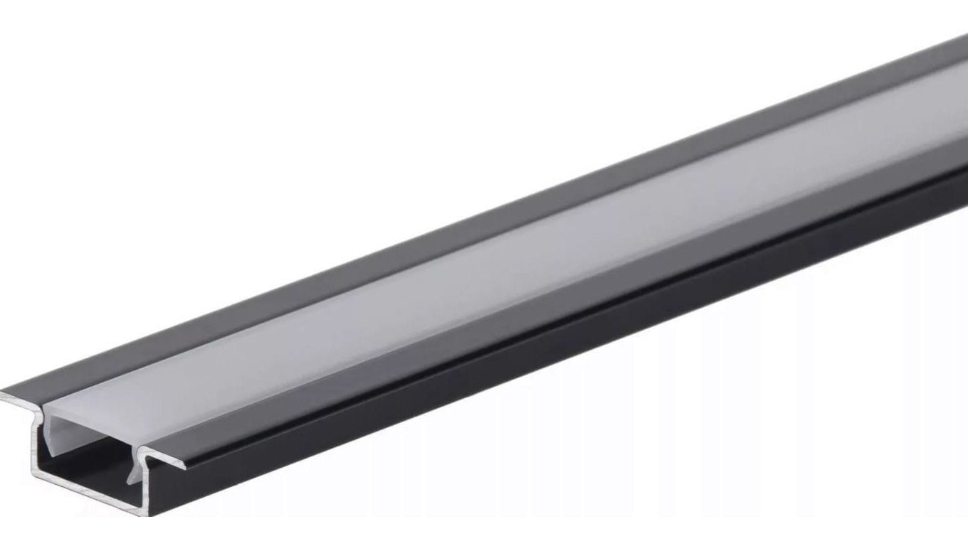 Profil led Basic Plus 2m czarny z osłoną czarną BL