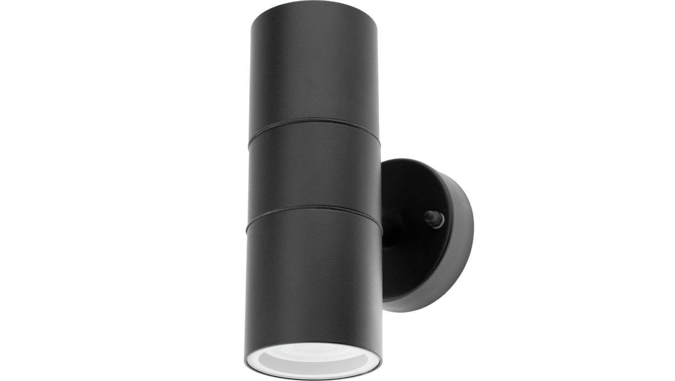 Kinkiet Ogrodowy Lampa Ścienna Elewacyjna góra dół LED GU10 IP44 ZINNIA Czarna Lumiled